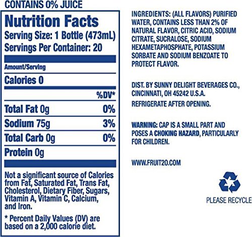Snapklik.com : Fruit2O Zero Calorie Flavored Water 20 Piece Variety Pack