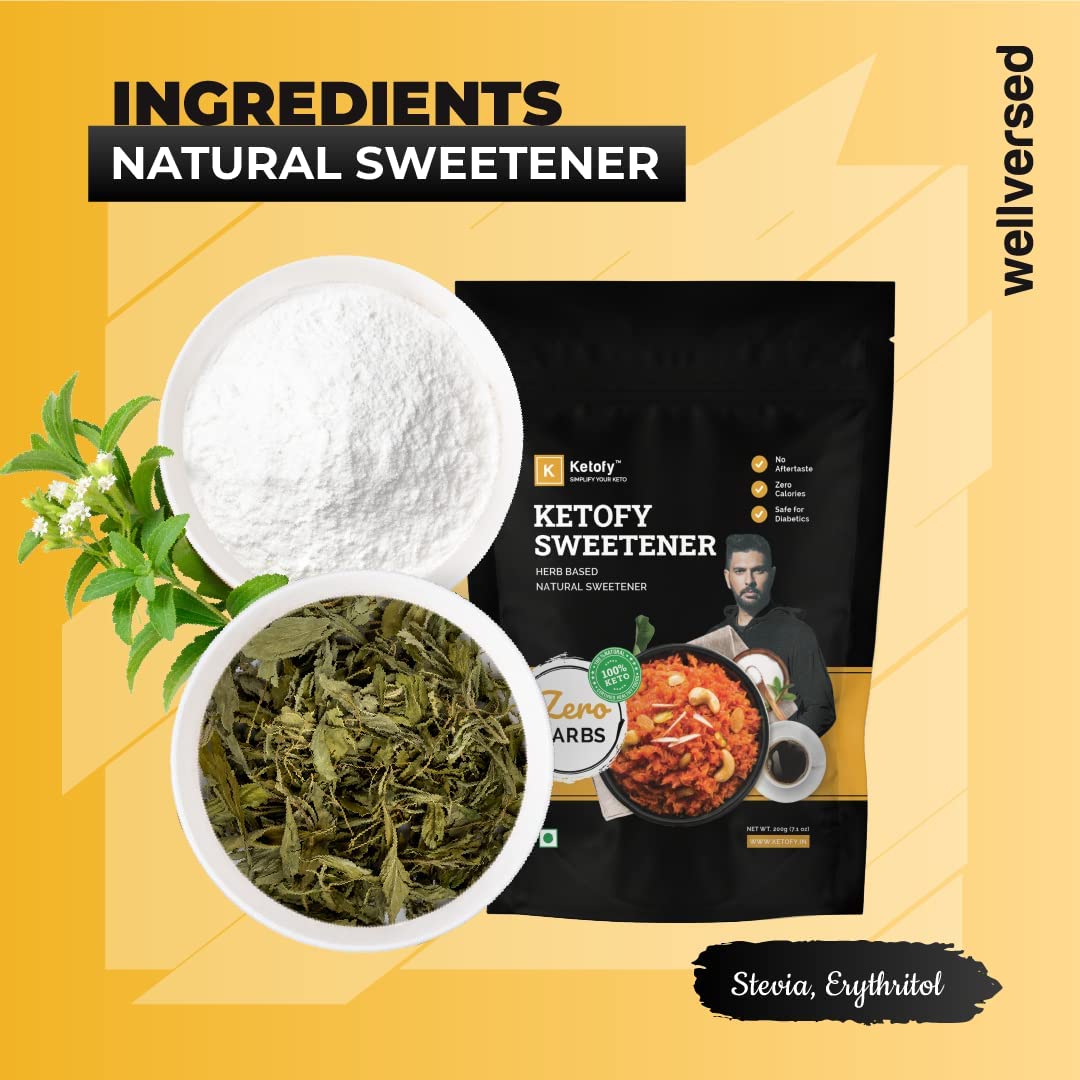 Ketofy Keto Sweetener (200g) Zero Carb & Zero Calories Contains