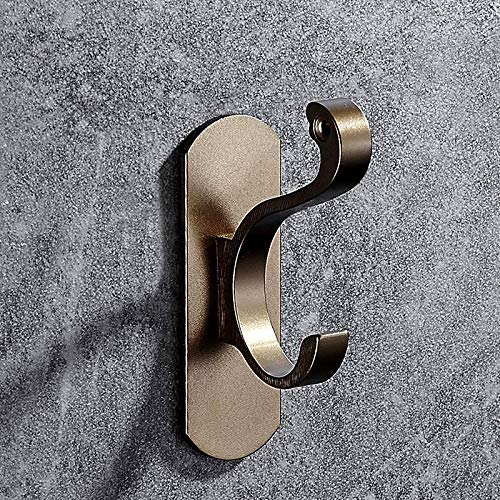 ganchos de pared, ganchos pegajosos 3 puntos Ganchos for perchas, ganchos for abrigos montados en la pared Ganchos de pared de aluminio Gabinete de cocina gabinete de pared Baño Dormitorio Sala(Brown)