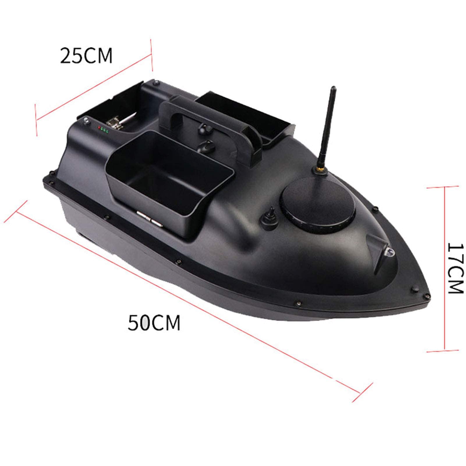 HENGGEEU Visaas RC boot, viszoeker, voederboot, GPS cruise aas, met