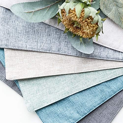 Miniatura 8 de Fennco Styles Classic Woven Textile - Manteles individuales decorativos de 12 x 18 pulgadas, juego de 4 manteles individuales de mesa color crudo