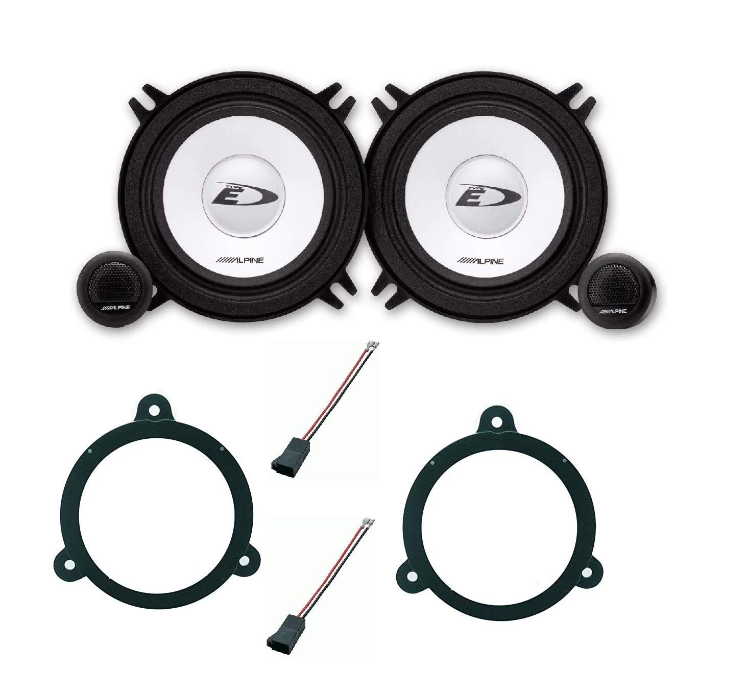 Kit 4 Casse Alpine SXE-1725S 165mm Per Renault Clio, Scenic, Megane, Kadjar, Twingo E Altri – Con Supporti E Connettori