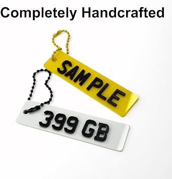 Personalised Keyring Custom Handcrafted Car Accessories for Men Unique Colour and Size Options Custom Text Keyring for Number Plates and Personalised Car Accessories