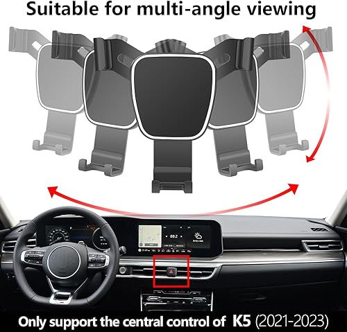 Miniatura 4 de LUNQIN Soporte de teléfono de coche para Kia K5 2021-2023 LXS GT Line EX Accesorios para automóviles Soporte de navegación Decoración interior Funda