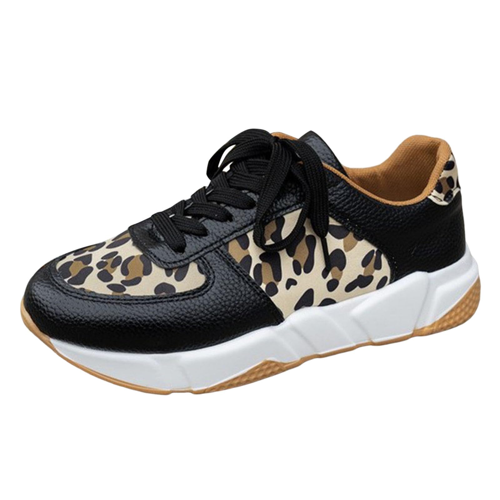 Sneakers Ortopediche con Stampa Leopardata, Sneakers Ortopediche con Stampa Leopardata, Sneakers con Supporto Plantare per Fascite Plantare Scarpe Donna Eleganti