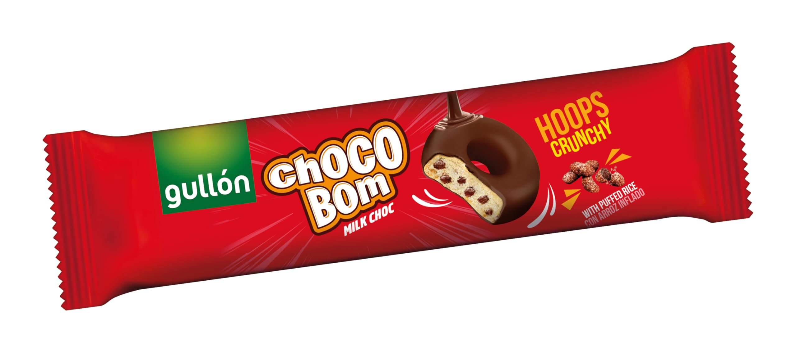 Deléitate con Galletas Choco Bom Hoops de Chocolate 128g