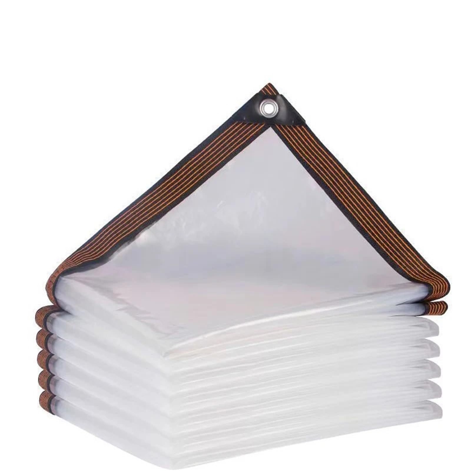 Clear Tarp Tarpaulin Waterproof PE Clear Tarp Cover Film With Grommets Garden Balcony Patio Canopy Awnings(2x3.0m)