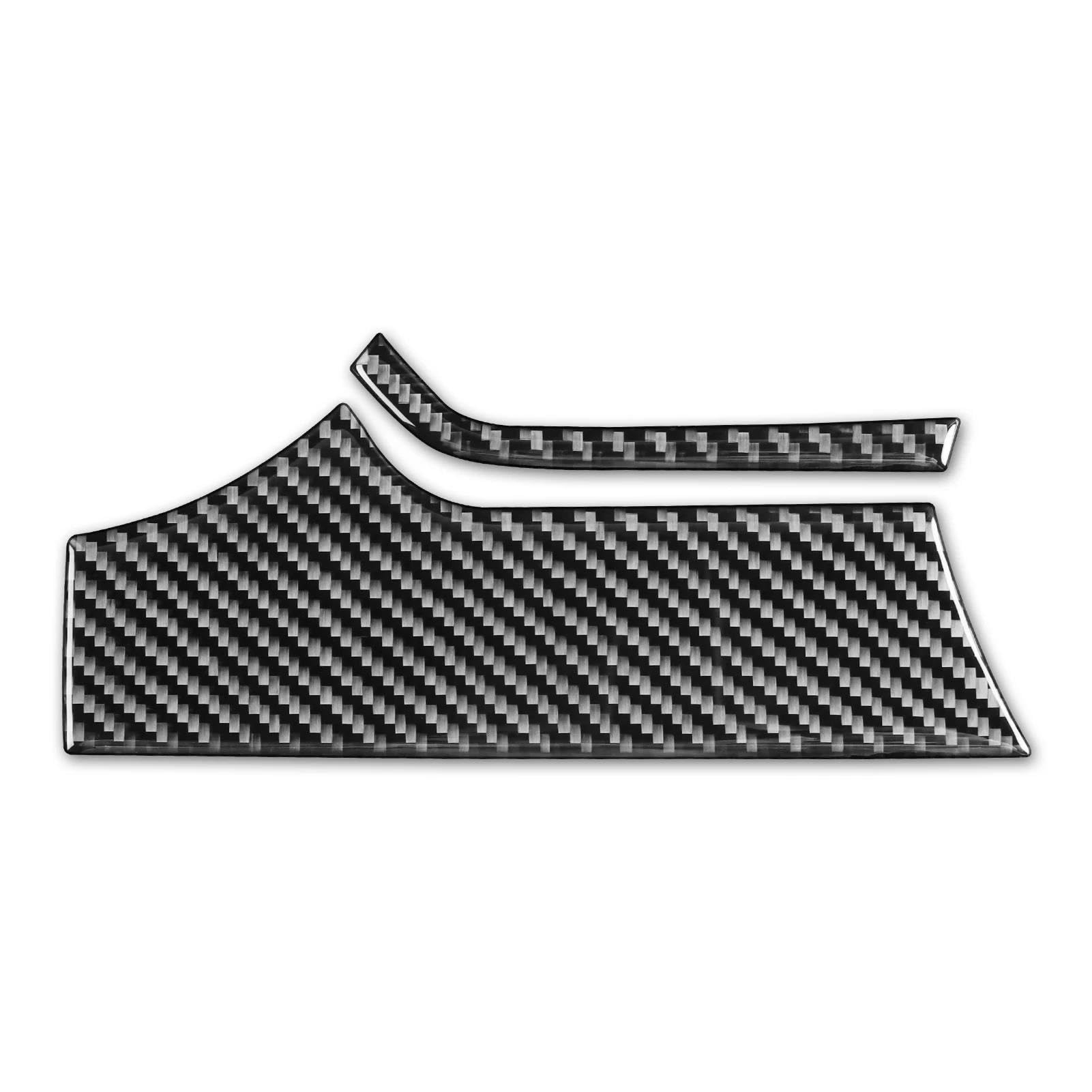 Car Center Consol Dashboard Air Outlet Trim Cover Sticker Real Carbon Fiber for Tesla Model S 2012-2020 Anti-dust(LHD)