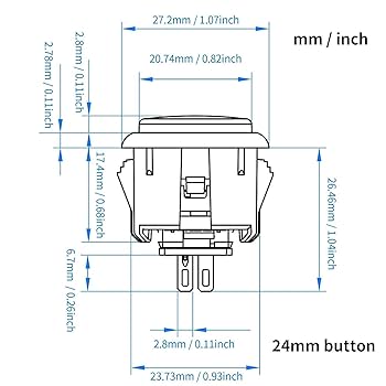 Amazon.co.jp: QANBA Gravity KS アケコン ボタン 24/30MM