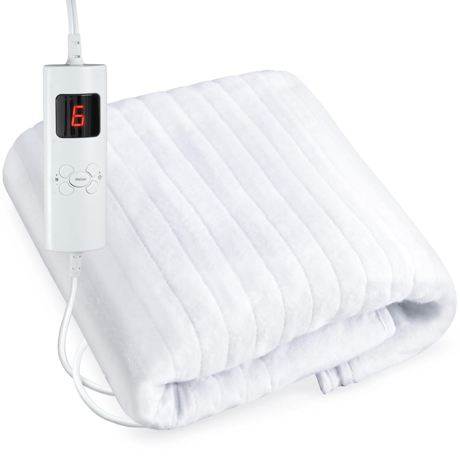 Massage Table Pads Warmer Six Heat Settings Electric Heating Pad (72.8" x 30"), Digital Heat Control Pad, Heated Mattress Pad w/Overheat Protection for Massage Bed & Spa,White Bed Warmer¡ Three