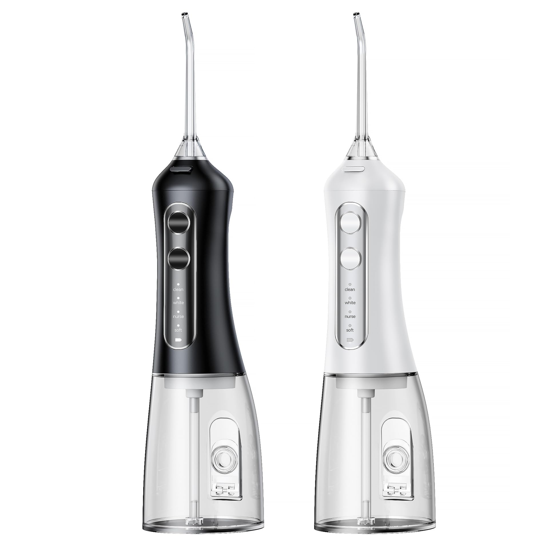 Irrigador bucal inalámbrico, irrigador oral portátil recargable con 5 modos, limpiador de dientes impermeable IPX7 con 4 boquillas para viajes y uso doméstico