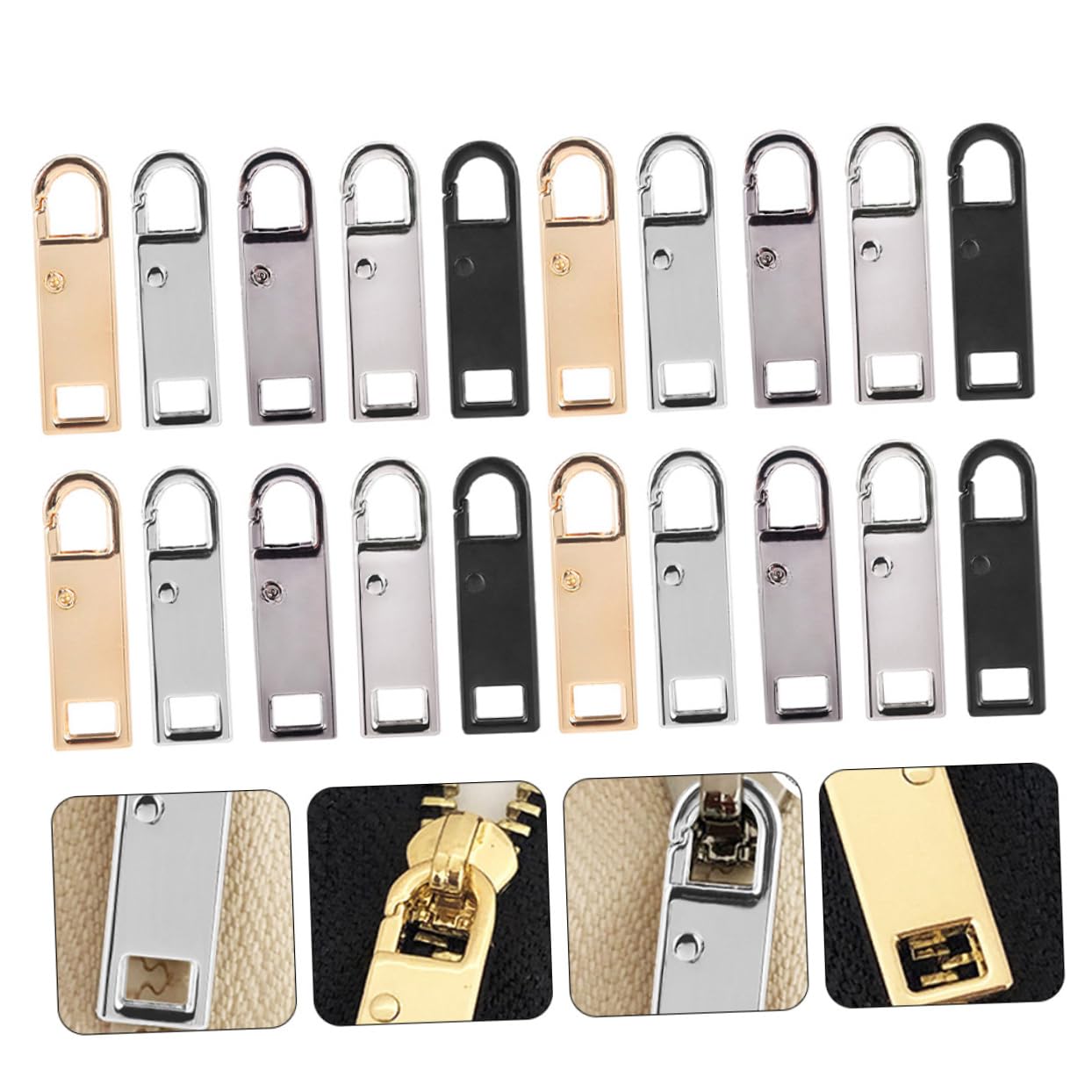 Tofficu 60piezas Tiradores De Cremallera Para Reemplazo Accesorios Multiusos Para Mochilas Bolsos y Equipaje