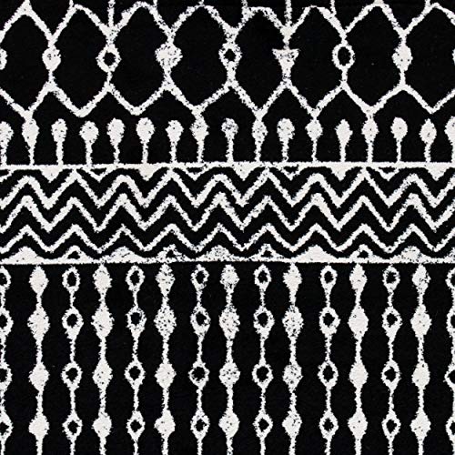 Tapete SAFAVIEH Tulum 91.44x91.44 cm negro y blanco miniatura 6