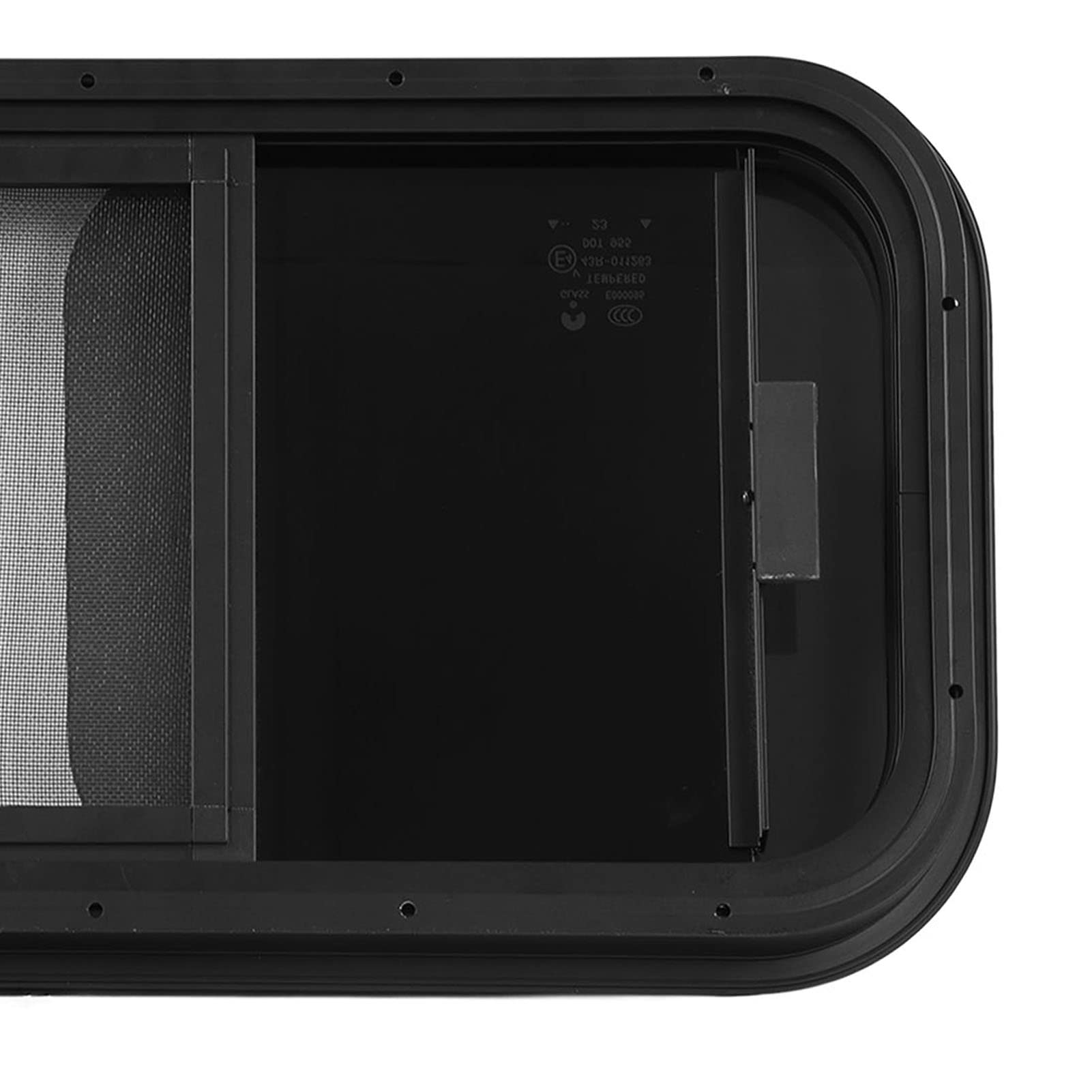 Aramox Finestra per Camper, Finestra Push Pull per Camper, Angolo Arrotondato, Impermeabile, Sigillata, Liscia e Lucida, per Camper