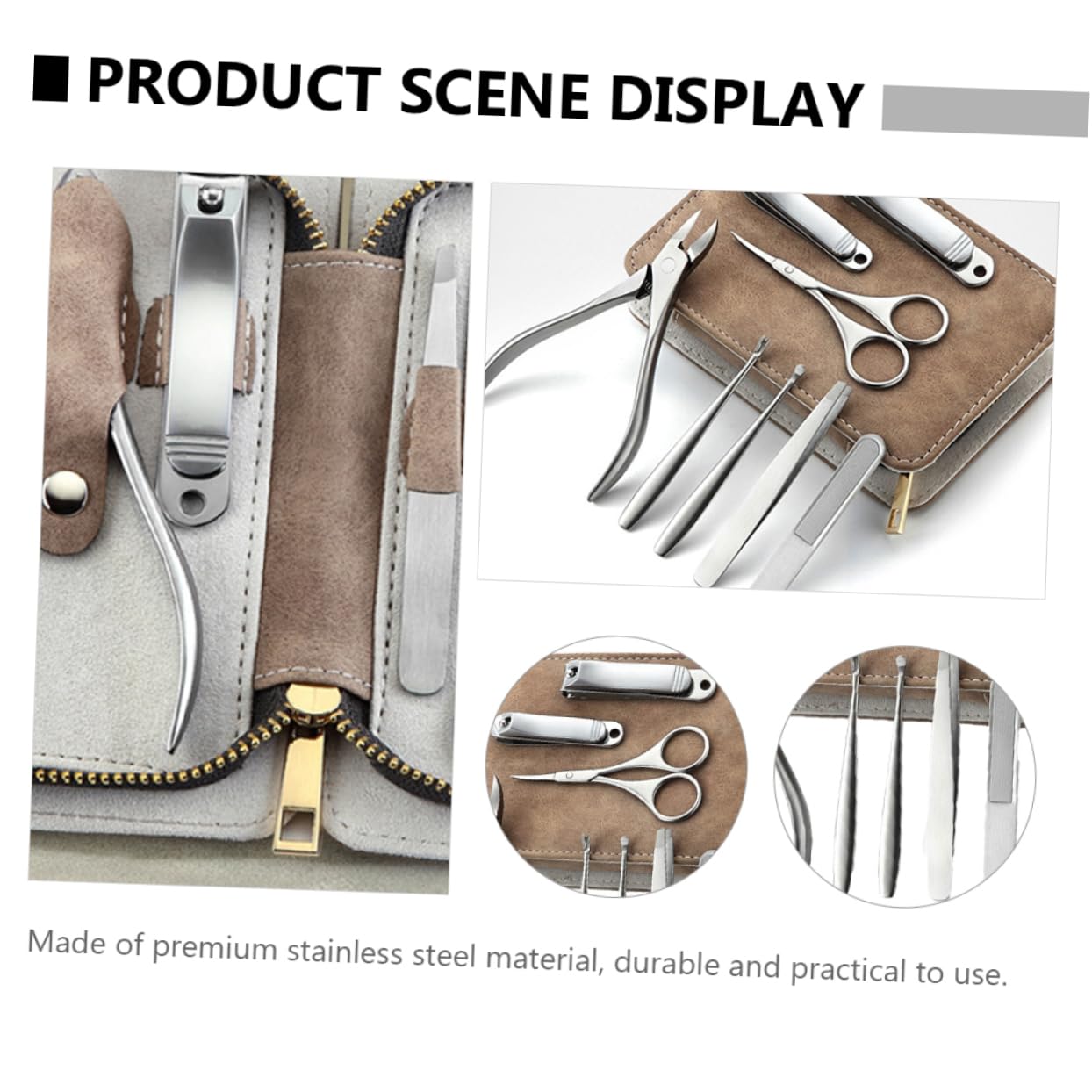 1satz Edelstahl Nagelpflege Teilig Professionelles Maniküre Und Pediküre Nagelknipser Nagelfeile Und Tragetasche Für Zuhause Und Unterwegs Für Persönliche Und Professionelle