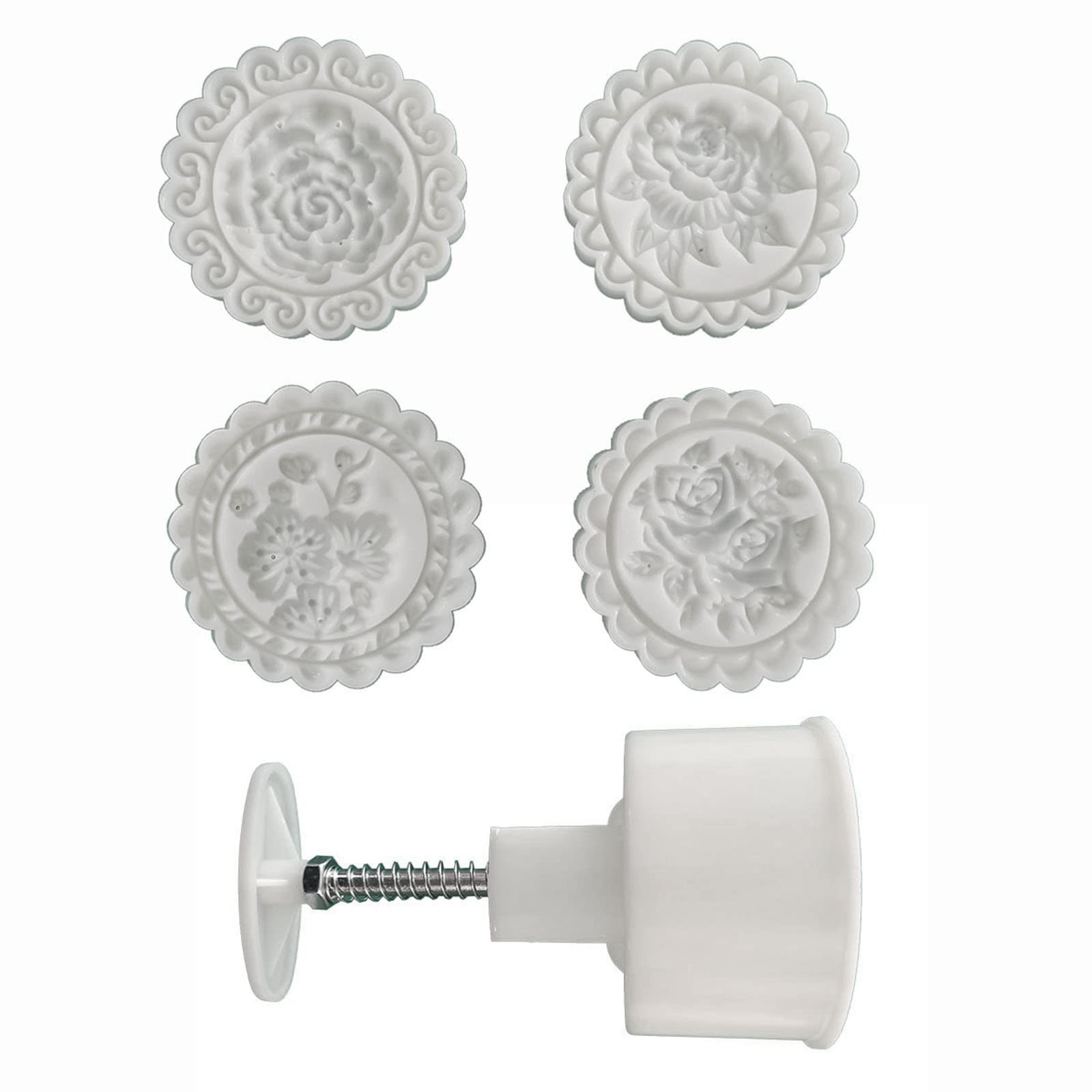 HapGlan Flower Bean Cake Mould Set Cake Model Printed with Ice-skin Baking Tool Cookie Dessert Cutter