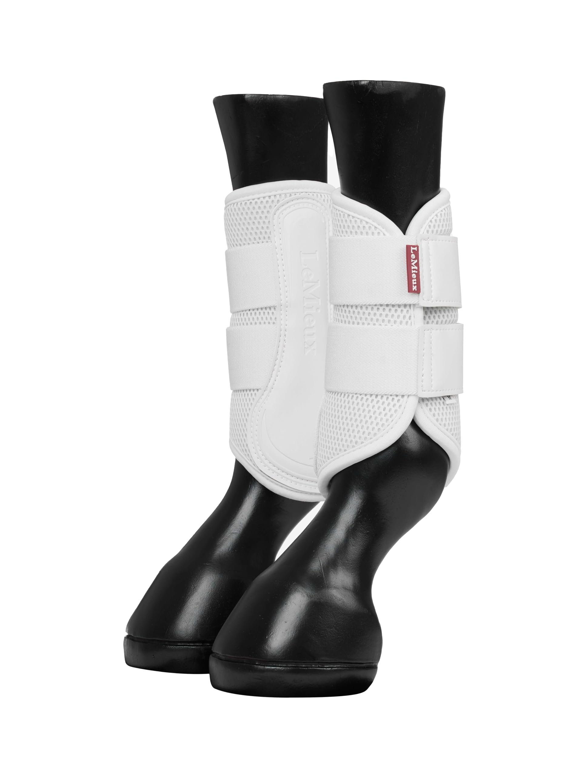 Guêtres en maille brossée blanches LeMieux M protections membres cheval dressage