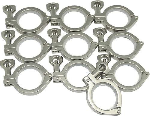 Vista 35 de QiiMii Abrazadera triple de acero inoxidable 304 de un solo pin resistente con tuerca de ala para virola TC 1.5 pulgadas con 1 junta de silicona