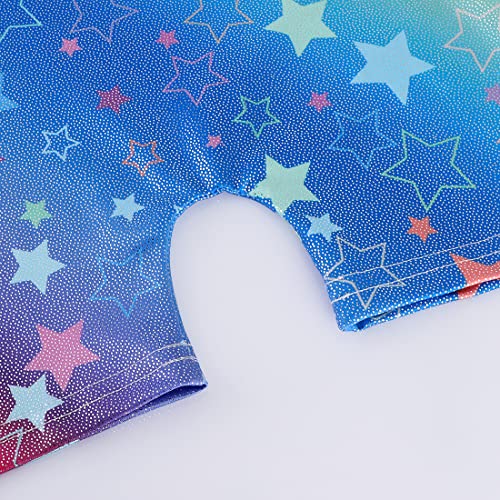 Leotards for Girls Gymnastics Toddler Dance Biketards Mermaid Unicorn Athletic Dance Wear Shiny Rainbow Blue Hotpink