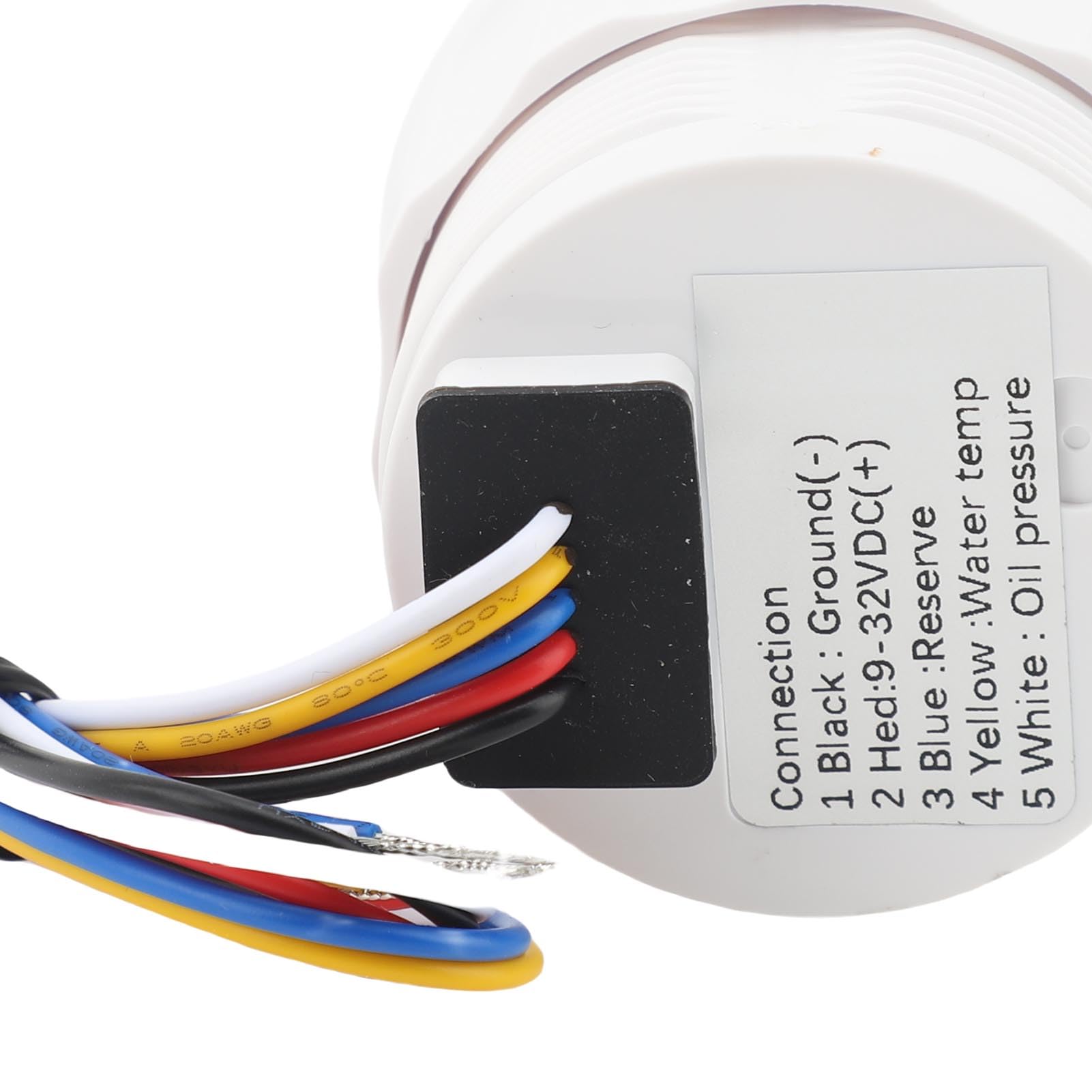 Kit sensore strumento 3 in 1 Temperatura liquido di raffreddamento motore Misuratore di pressione olio Voltmetro batteria Auto Barca 52mm Display digitale retroilluminato (Copertura argentata con
