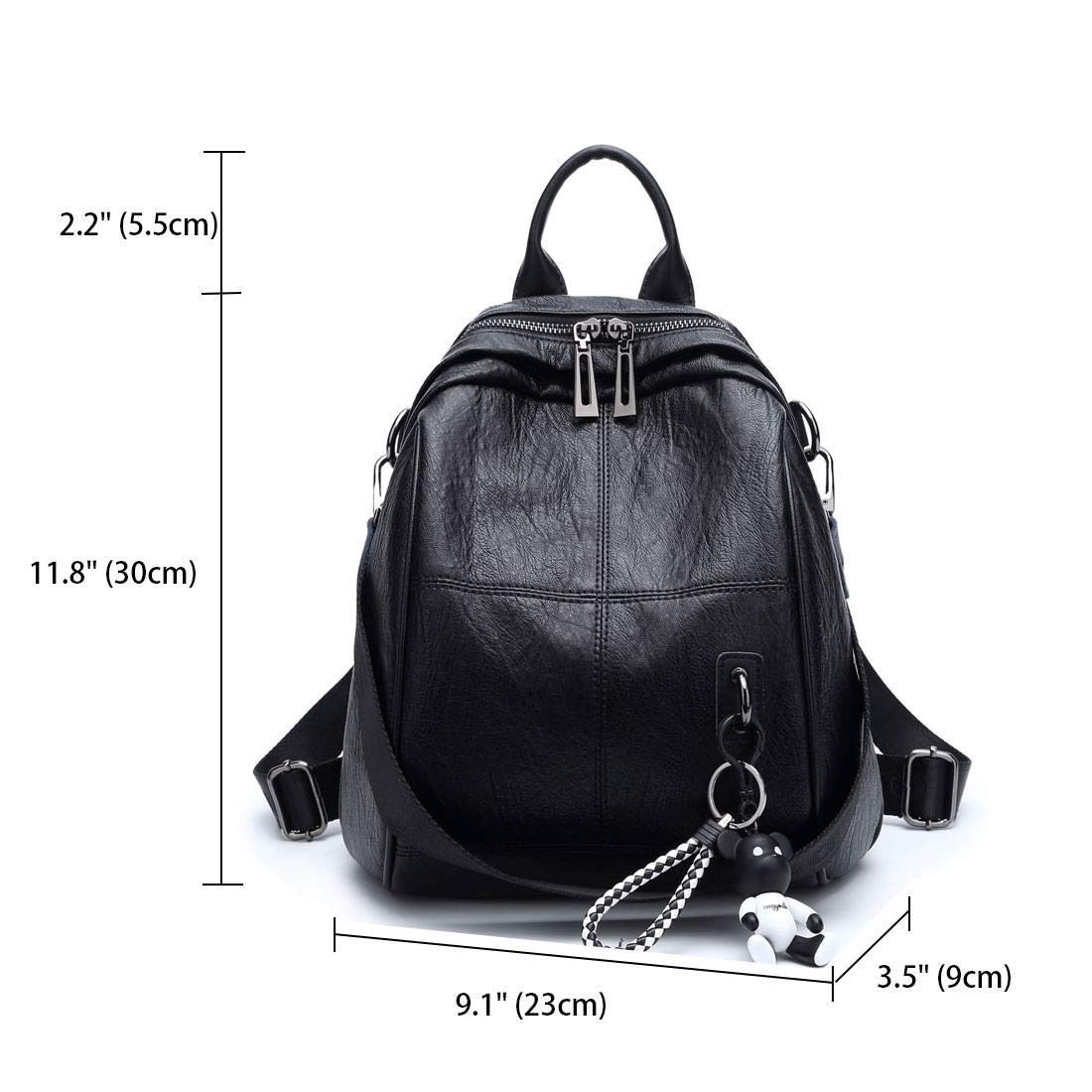 DEERWORD Donna Borse a Zaino Borsa a Zainetto Elegante Tracolla Zaini Firmate Marca Zainetti Antifurto PU pelle 3020 1 pz