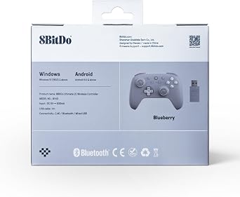 8Bitdo Ultimate 2C Wireless Controller for Windows PC & Android (Blue) | Hall Effect Joysticks and Hall Triggers, 1000Hz Polling Rate, Remappable L4/R4 Bumpers, Turbo