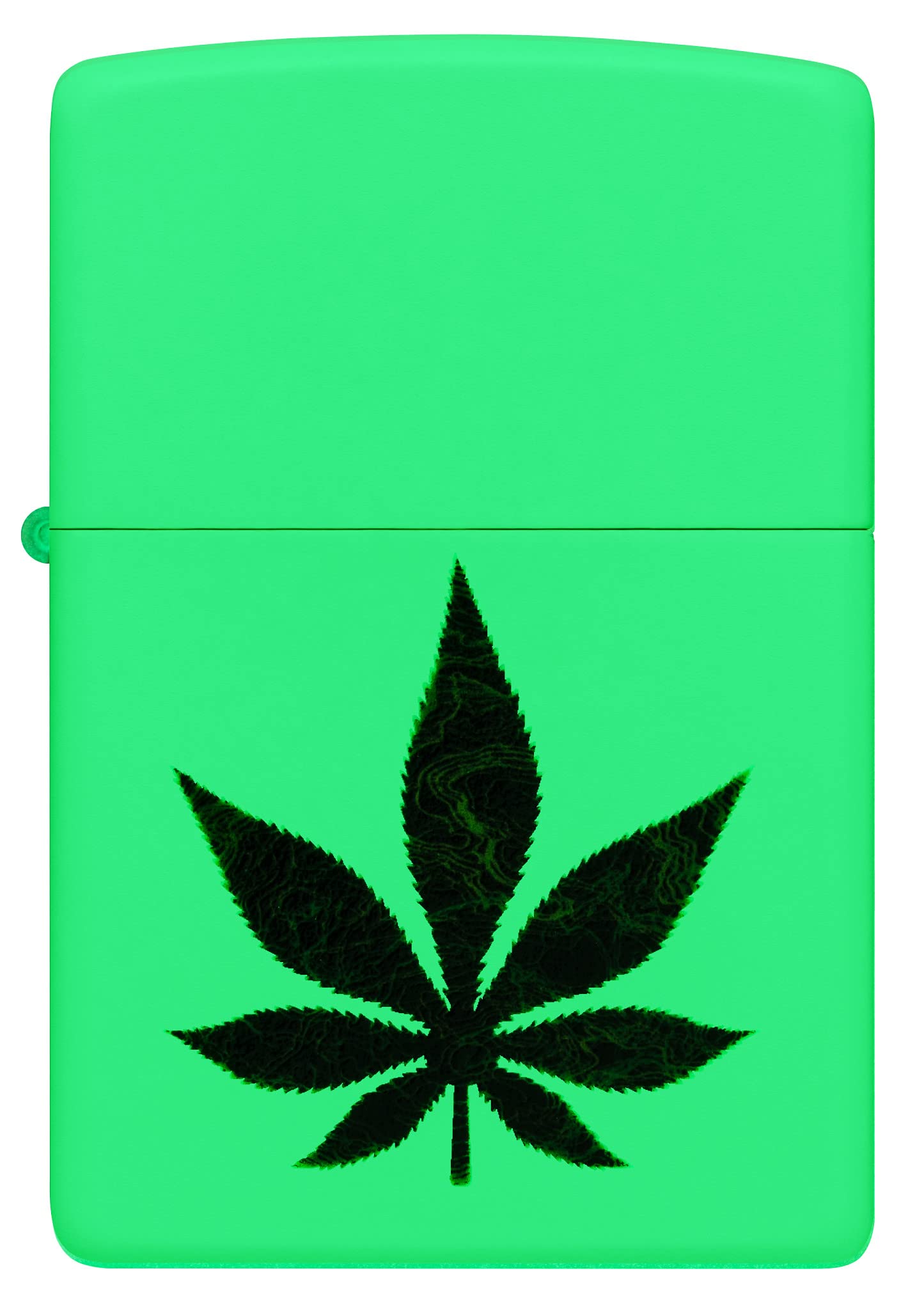 Zippo Sturmfeuerzeug - Modell Cannabis Glow - White mit Color Image, Glow-in-The-Dark Finish - Nachfüllbar - Wiederverwendbar - Windfestes Design - Made in USA