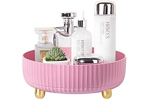 Anyoifax Pink Vanity Accessories Rotating Tray