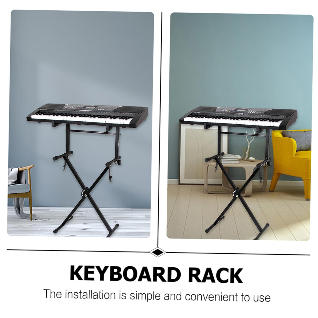 Levemolo Stable Piano Instrument Rack 2 Pack Innovative Design Easy Use Durable Keyboard Support Holder