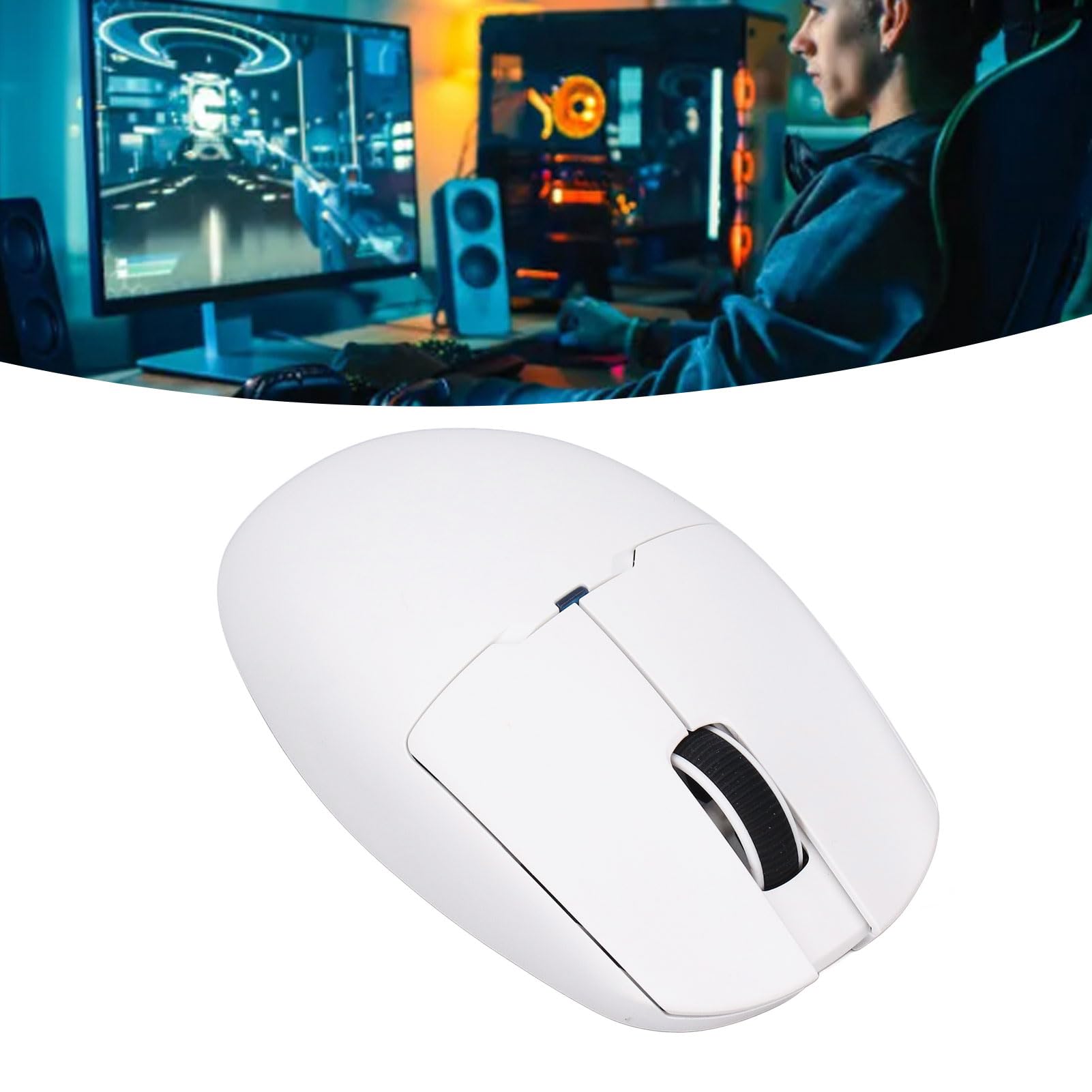 FILFEEL Bezprzewodowa Mysz do Gier, Ultralekka Konstrukcja, ładowalna Mysz do Gier 2,4G 400 800 1600 3200 6400 26000 DPI do Laptopa z 80 Milionami kliknięć
