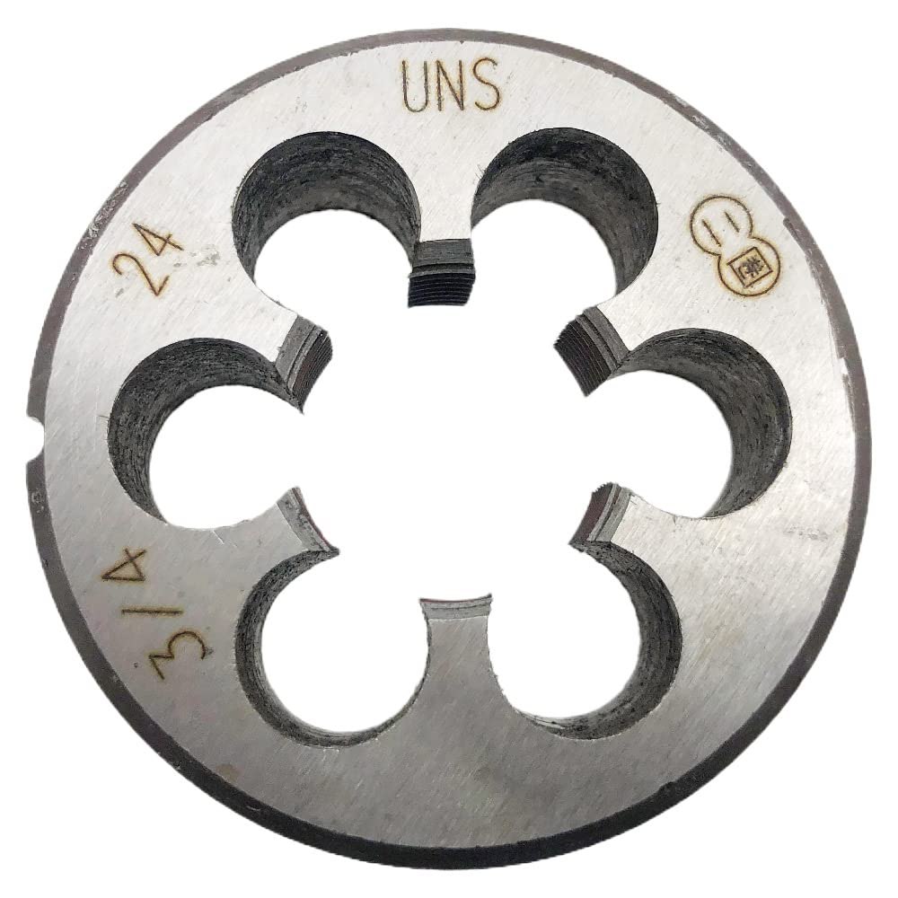 Juego de machos y terrajas Redondas de 3/4"-24, Lado Derecho, Rosca UNS de 3/4 x 24, HSS a Derecha, Rosca de 3/4-24, Tornillo de máquina, Macho de 3/4-24, terraja de 3/4 x 24