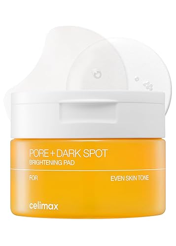 celimax Ji.Woo.Gae Pore+Dark Spot Brightening Pad Almohadillas exfoliantes para poros dilatados, con ácido hialurónico, minimizador de poros, no