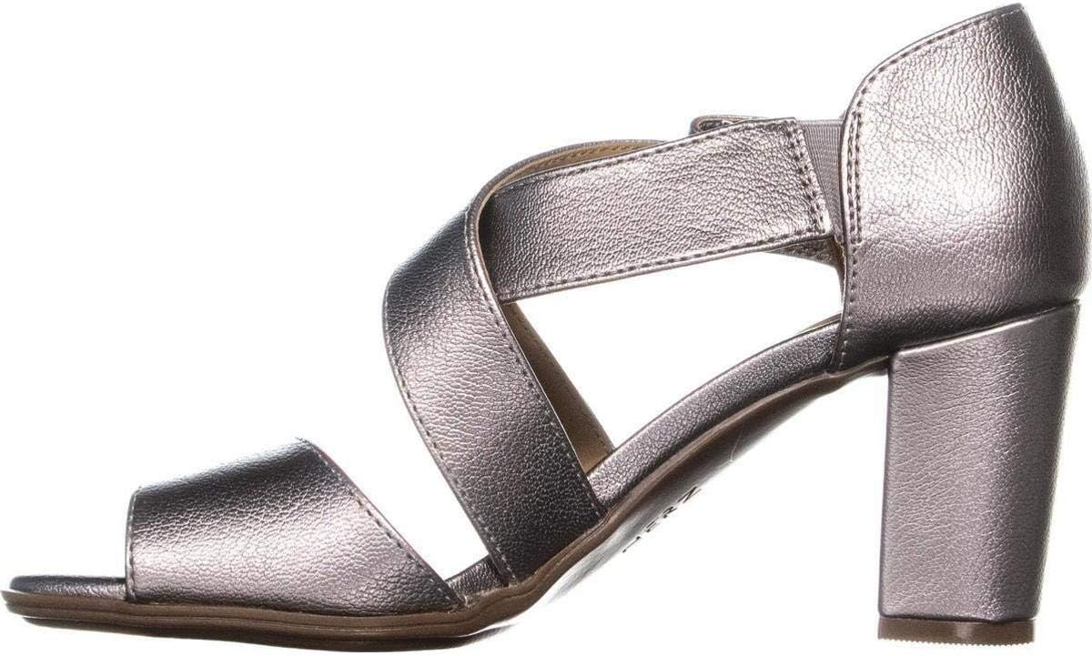NaturalizerLindy Heeled Open Toe Sandals, Silver Frost