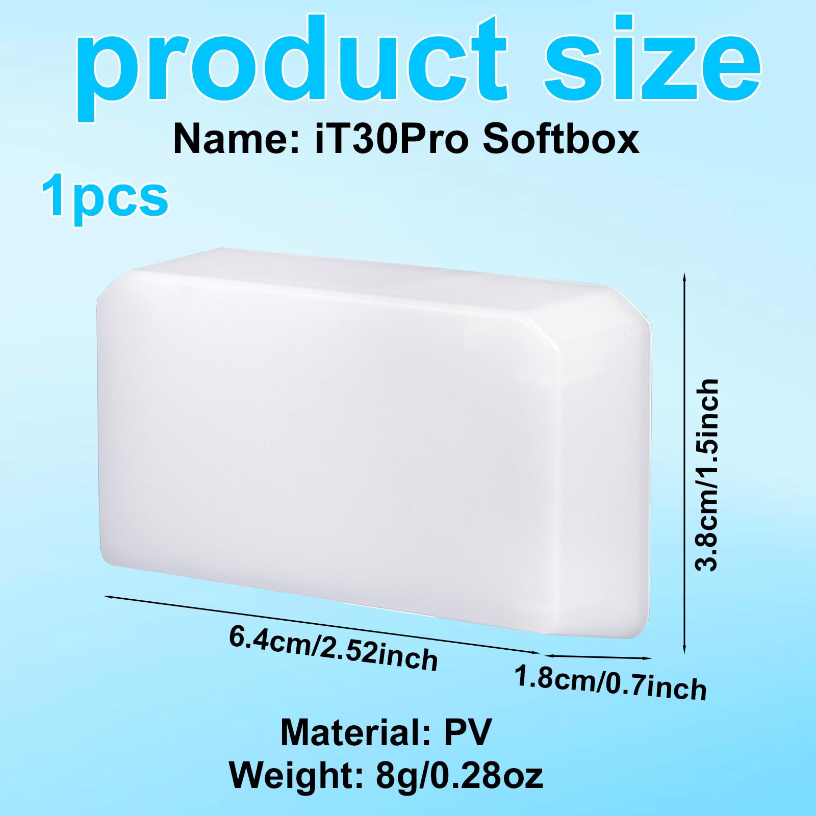 Diffusore per Flash Godox IT30 PRO, Mini Diffusore Flash Che Ammorbidisce la Luce e Crea un Effetto Più Morbido per Softbox Fotocamera (Bianco)