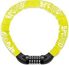 Anti-theft Bicycle Lock (14 Colours) Anti-Theft 5 Digit Combination Padlock, Used for Bicycles, Motorcycles, Doors (Yellow)