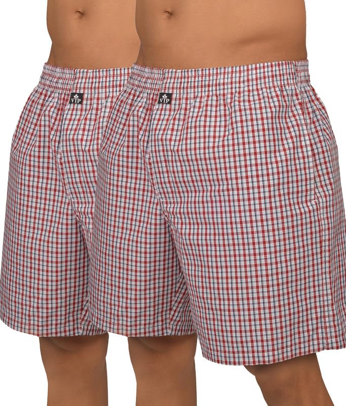 vip Striker Men's 100% Relaxed Fit Cotton Printed Boxer Shorts with Side Pockets-picture-36