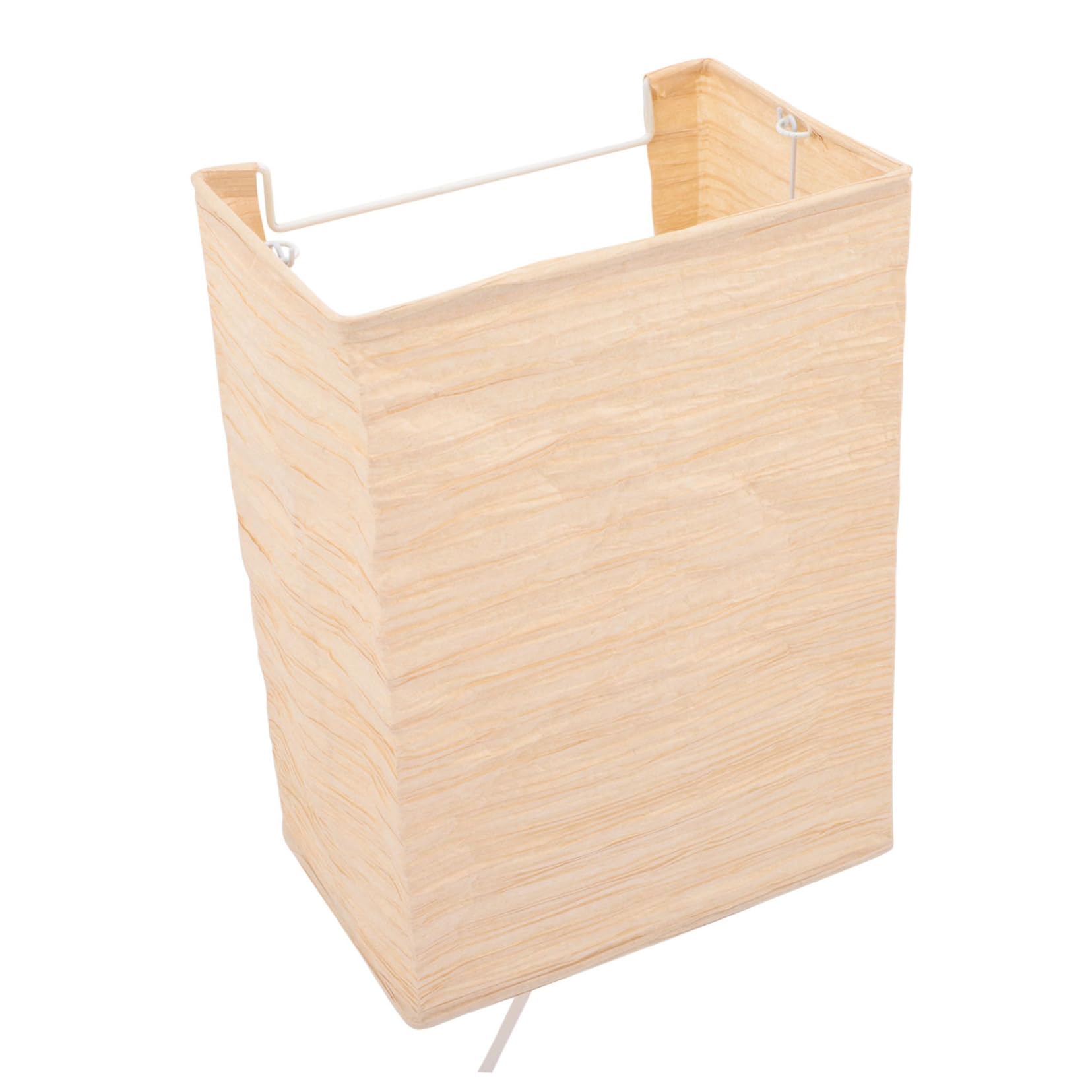 Applique da Parete Nordica in Carta e Ferro Marrone E14 | Effetto Luce Accogliente, Facile da Installare, per Hotel e Camera da Letto