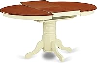 Vista 4 de Juego de comedor de 7 piezas para 6 mesas de comedor ovaladas y 6 sillas de comedor