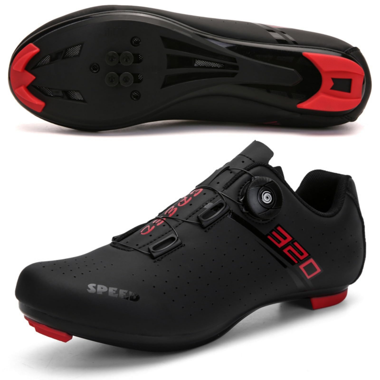 Mateju Zapatillas Ciclismo Carretera Hombre Mujer, 36-47 EU Zapatillas Bicicleta Carretera Hombre con Calas Respirables Antideslizantes para Deportes al Aire Libre
