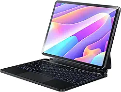 BETTDOW Capa com Teclado e Trackpad para iPad iPad Air 11 inch M3 2025/Air 6ª 11 polegadas M2 2024/iPad Air 4th/5th 10.9 inch & iPad Pro 11 inch (4th/3rd/2nd/1st Gen),Teclado de seis linhas