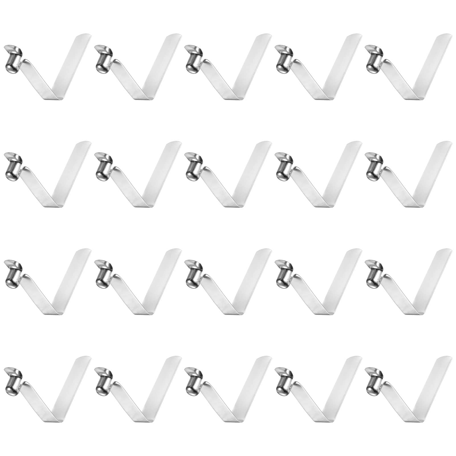 12 Pcs Clips Ressort Double Bouton Kayak 56x10mm Acier 65Mn - Fixation Télescopique