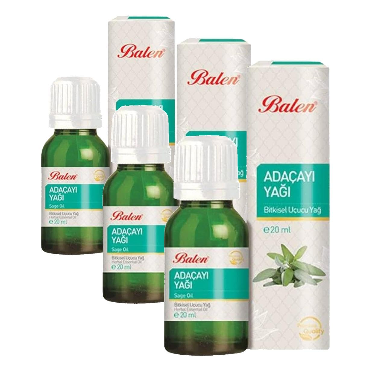 Balen Adaçayı Acı Elma Yağı 20 ml (3 paketi)