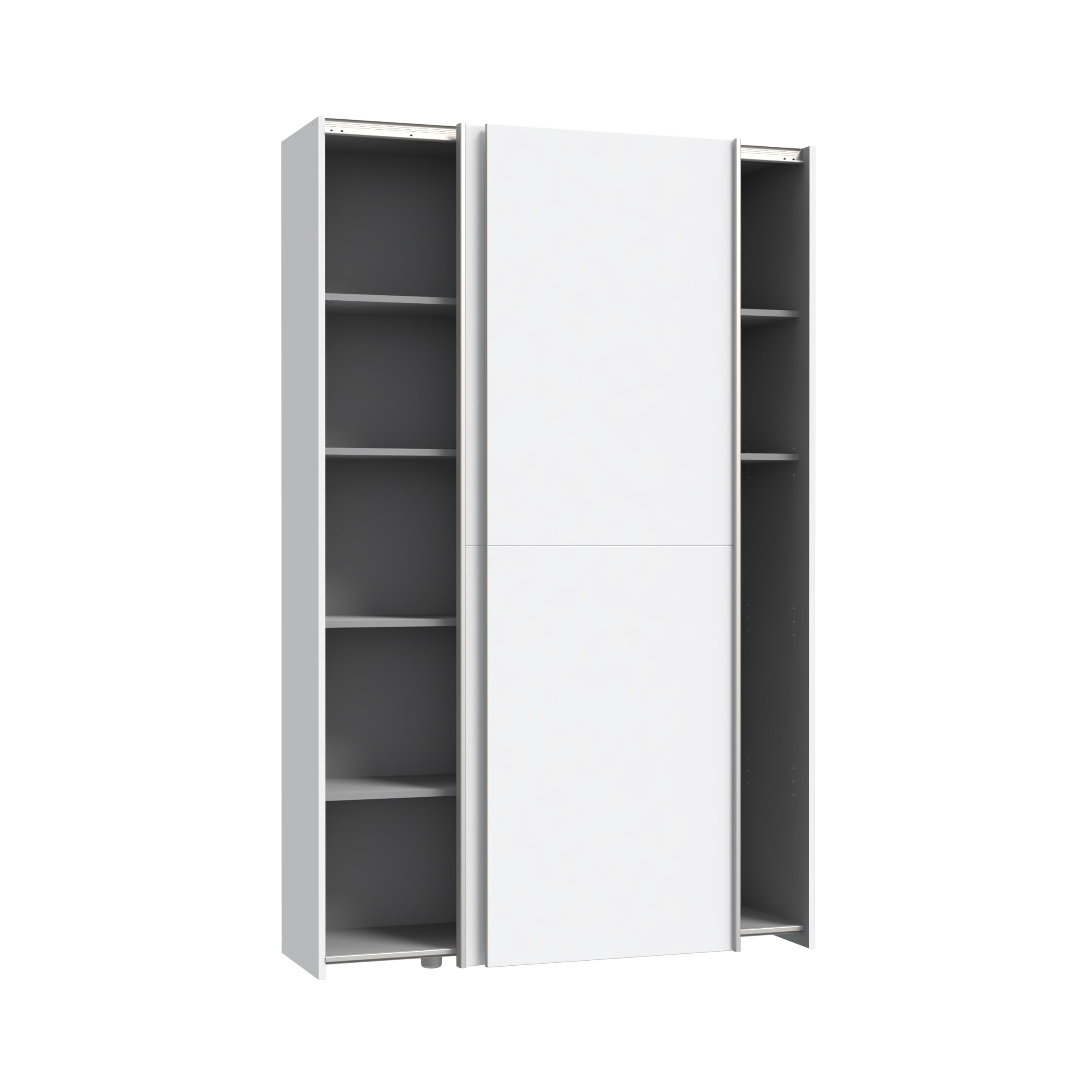 AVANTI TRENDSTORE - Dairago - Armadio da guardaroba con 2 ante scorrevoli con 6 ripiani in legno laminato. Adatto per l'ingresso, offre molto spazio. Dimensioni LAP ca. 120x191x42 cm