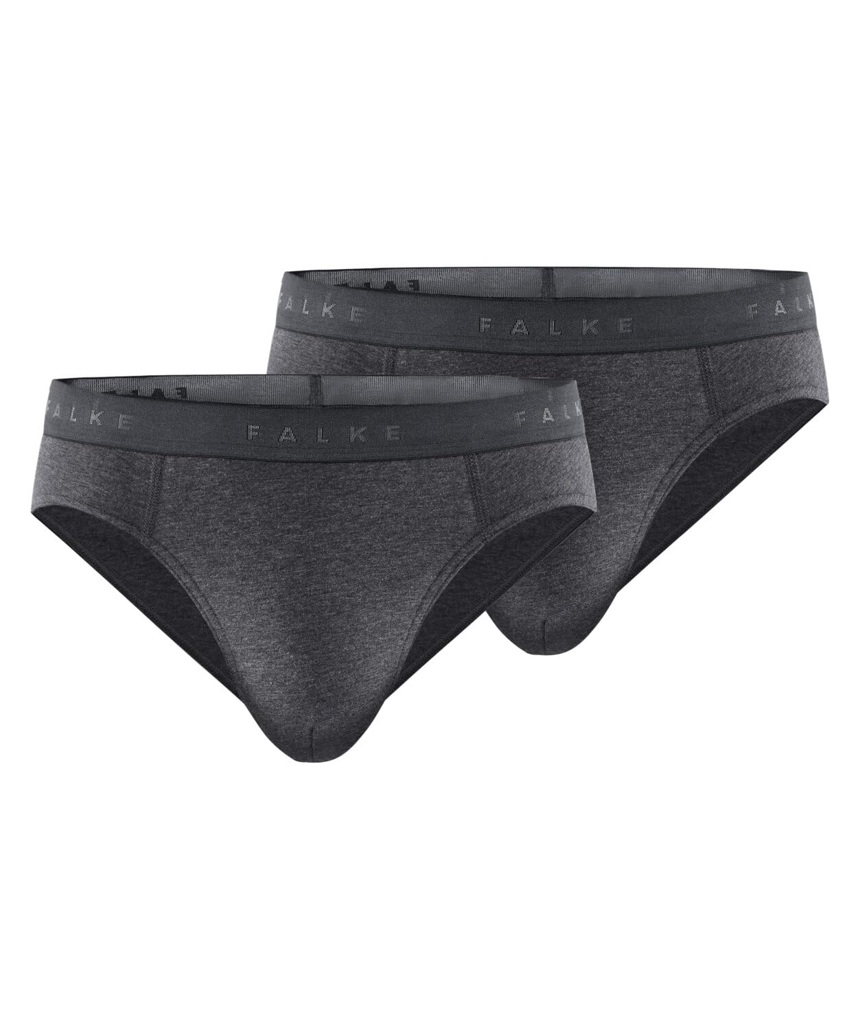 Falke Men's Grau (Dark Grey -Heather Melange 3278) Daily Comfort 2-Pack M Br Baumwolle Atmungsaktiv 2 Stück Briefs, Grau (Dark Grey-Heather Melange 3278), Xl