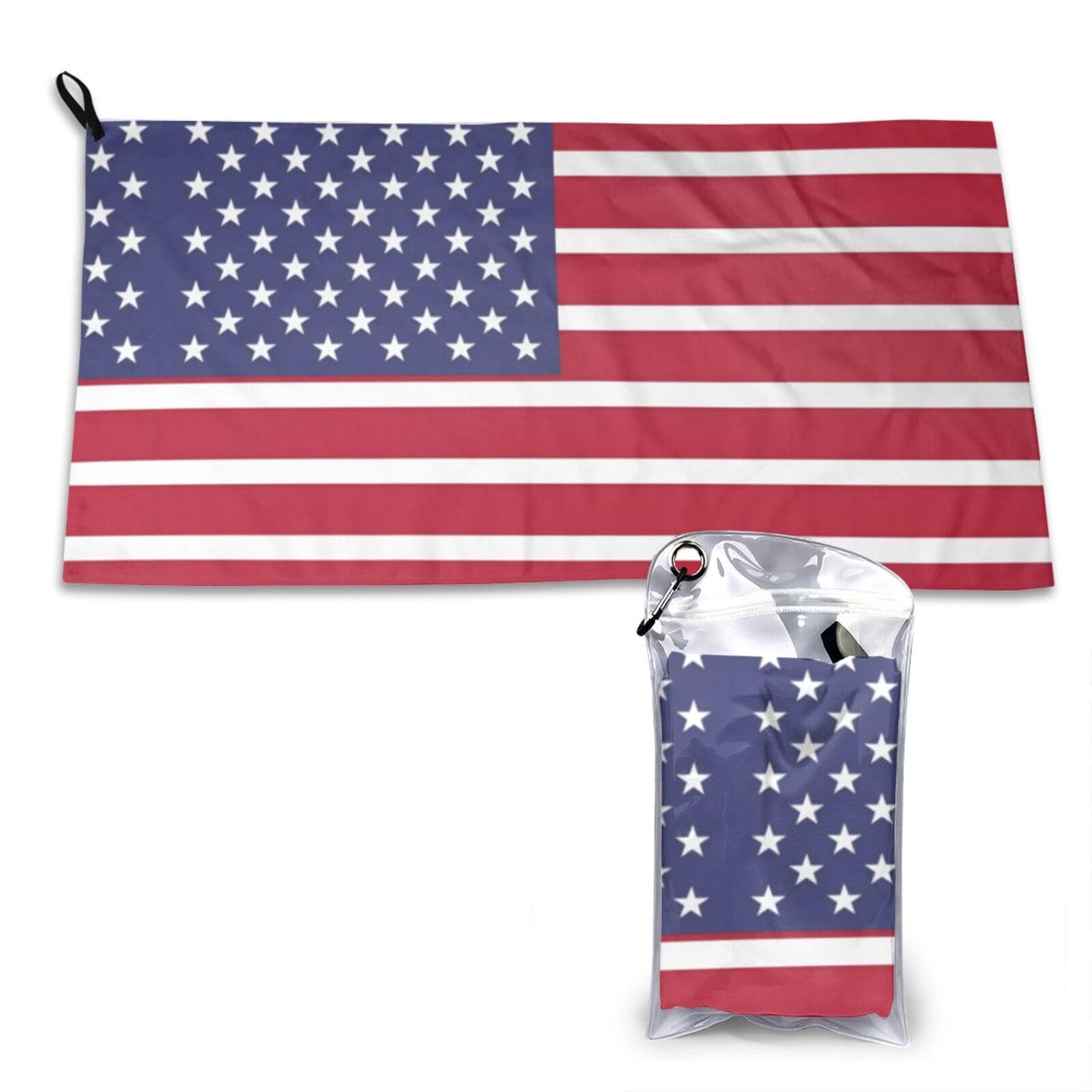 DUYKIMQW American Flag Print Quick Dry Towel 16x31.5in White