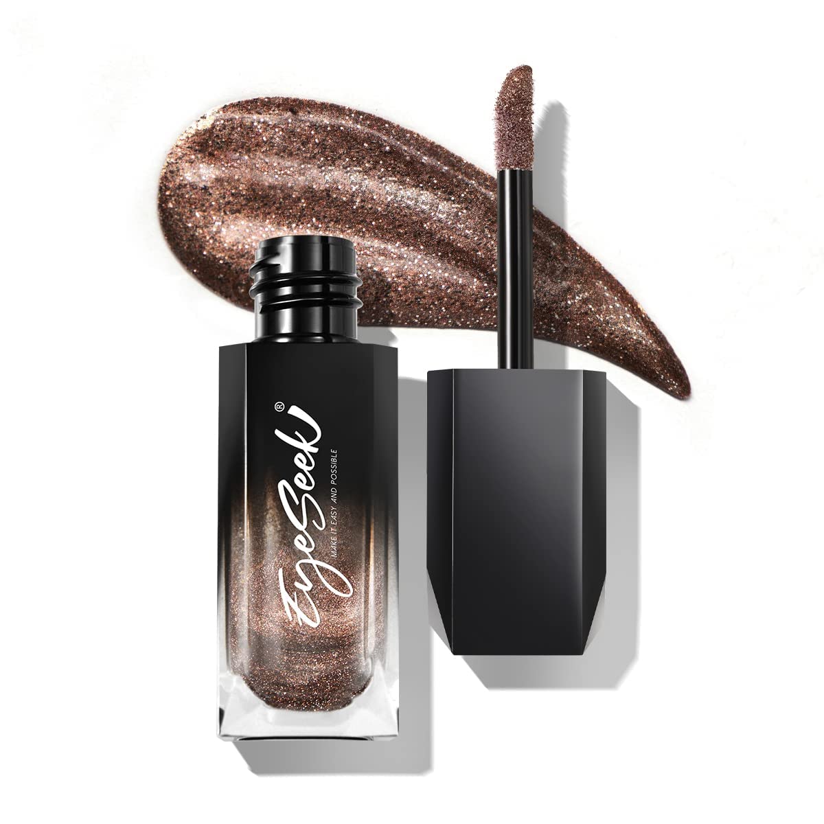 Amazon.com : EYESEEK Liquid Eyeshadow Metallic Brown Eye Makeup, Brilliant  Cream Gel Shimmer Glitter Shadow Brightener - Desert Brown : Beauty &  Personal Care