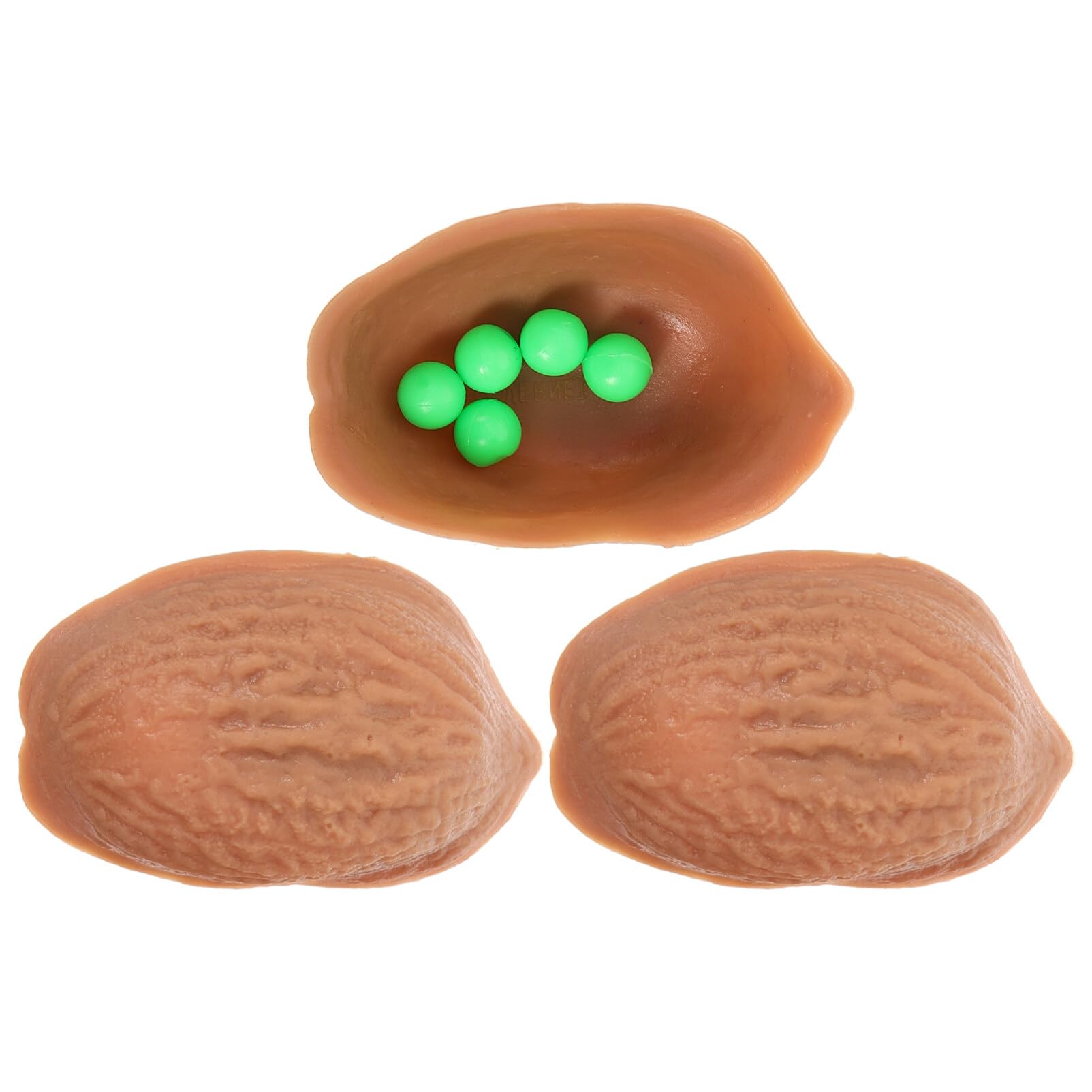 STOBOK Magic Trick Set 3 Walnut Shell and 5 Soft Balls