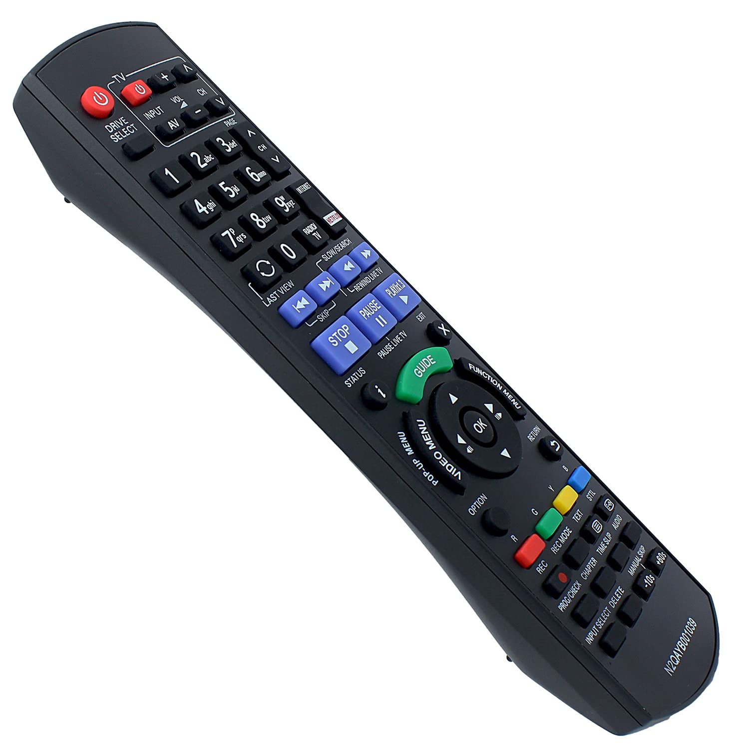 N2QAYB001039 Remote Control Replacement for Panasonic Blu-Ray Disc Recorder DMRBWT750 DMRBWT955 DMRBWT750GL DMRBWT955GL DMR-BWT750 DMR-BWT750GL DMR-BWT750 DMR-BWT955GL - Image 3