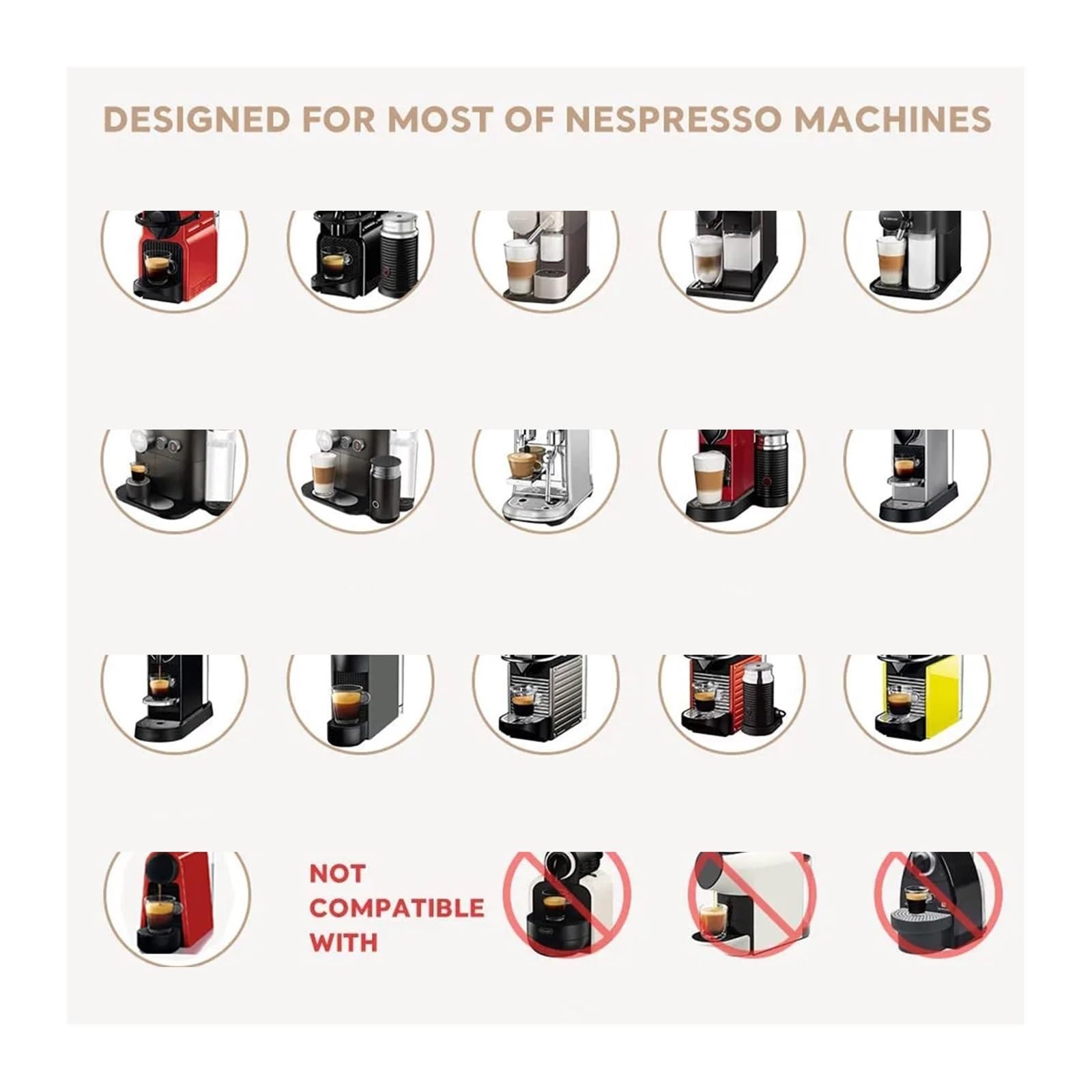 Cápsulas De Café Reutilizables Compatibles Con Nespresso, Tazas De Café Espresso Crema, Cápsulas De Café Rellenables De Acero Inoxidable, Filtros Con Anillo Dosificador Y Prensador.(2 pod t ds)