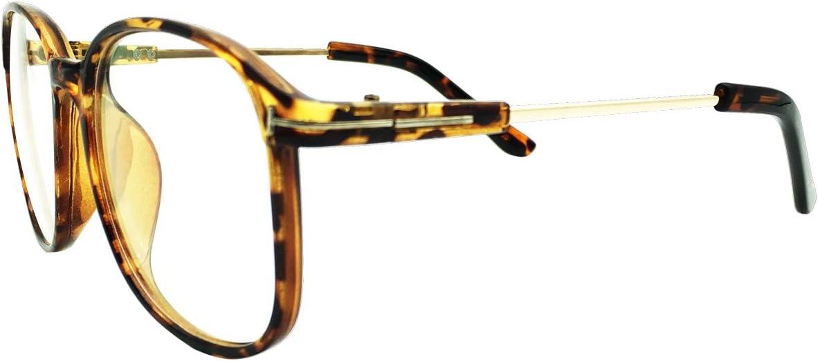 Photochromic Gray Readers Oversize Black Tortoise Frame Reading Glasses